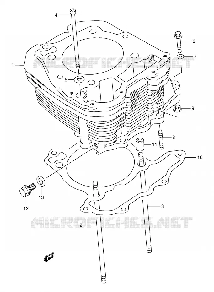 CYLINDER Suzuki MOTO 800 DR 1997  DR800SUV