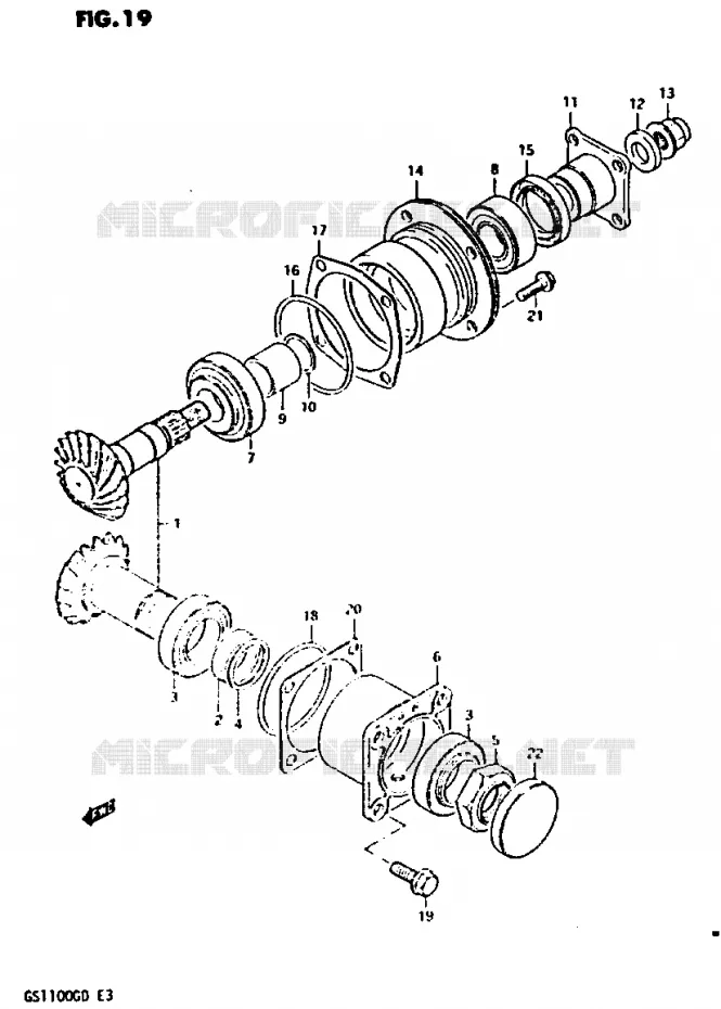 DRIVESHAFT Suzuki MOTO 1100 GS-G 1982  GS1100GZ(Z/D)