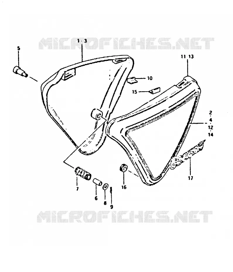 FAIRING (GS250TT) Suzuki MOTO 250 GS 1996  GS250TT(T/X)
