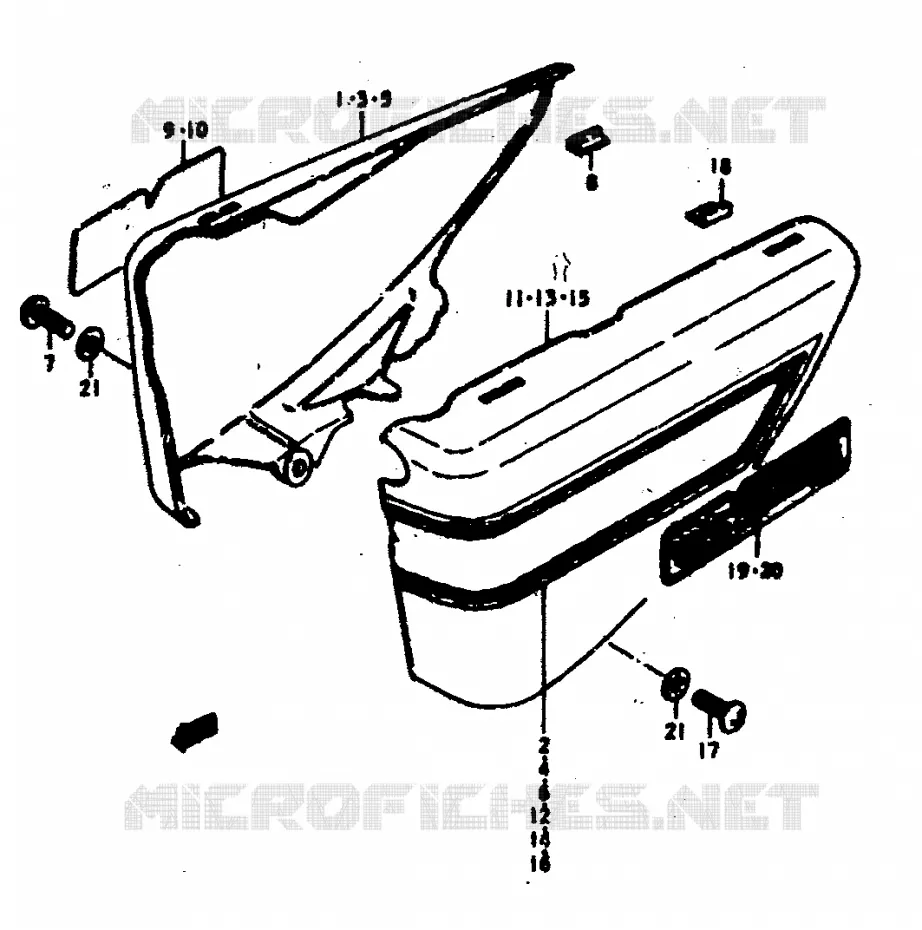 FAIRING (GS400N,EN) Suzuki MOTO 400 GS 1978  GS400C(C/N)