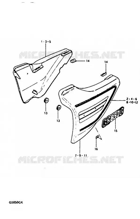 FAIRING (MODEL X) Suzuki MOTO 850 GS 1981  GS850GX(T/X)