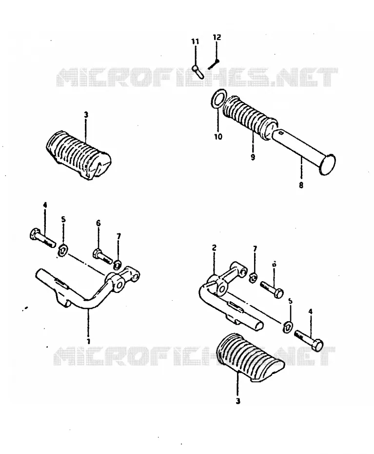 FOOTREST Suzuki MOTO 250 GS 1996  GS250TT(T/X)