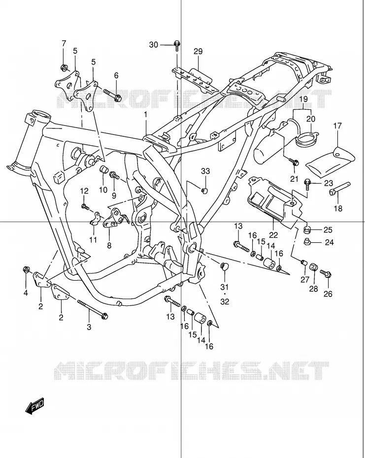 FRAME (MODEL K2/K3/K4/K5) Suzuki MOTO 650 DR 2004  DR650SEK4(E4)