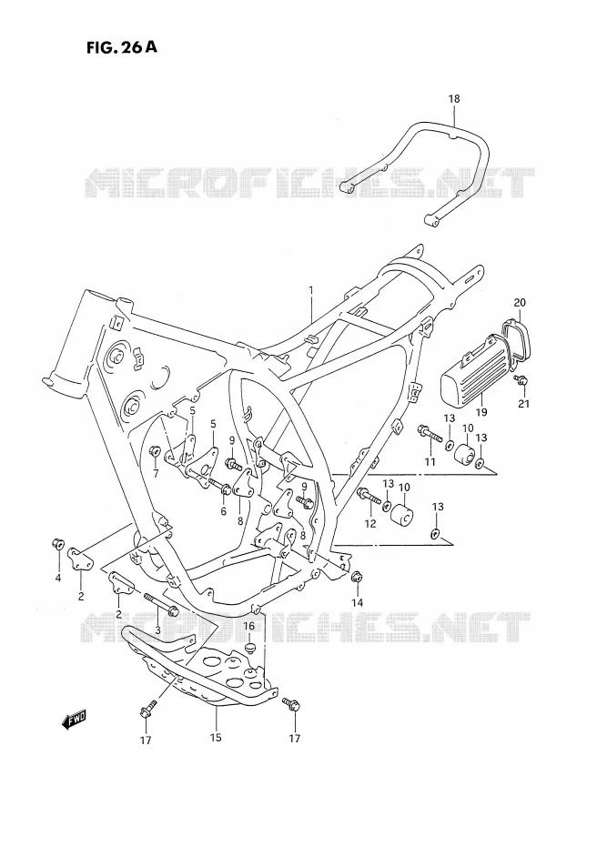 FRAME (MODEL M/N/P) Suzuki MOTO 350 DR 1992  DR350SHN(E2)