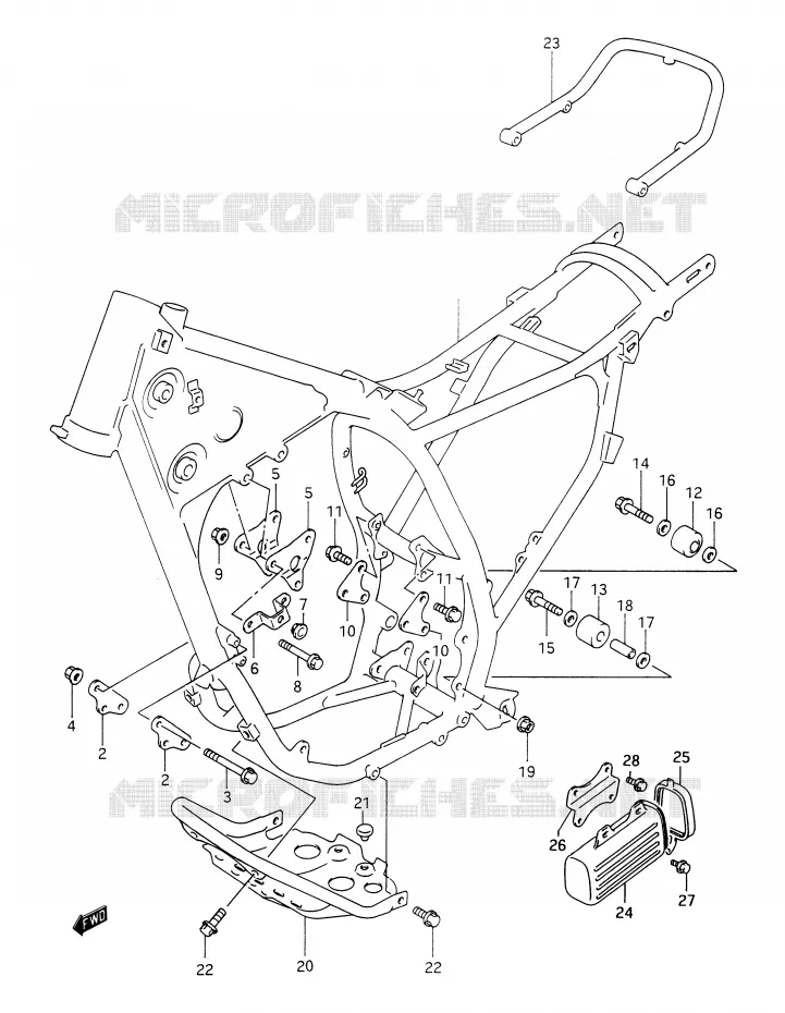 FRAME Suzuki MOTO 350 DR 1994  DR350R(E28)