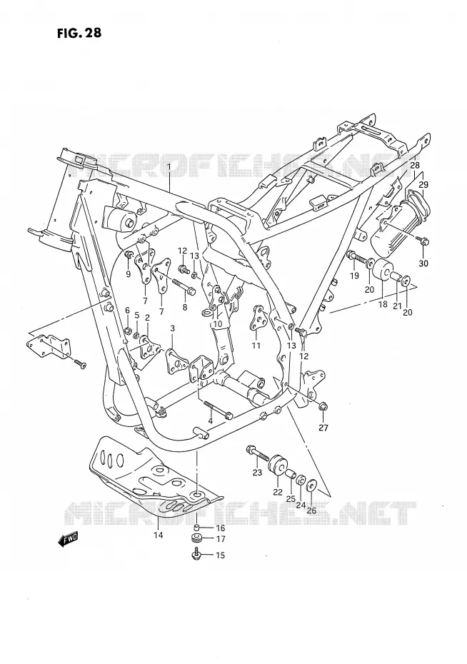 FRAME Suzuki MOTO 650 DR 1993  DR650RUP(E4)