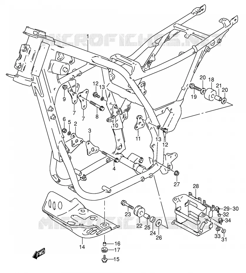 FRAME Suzuki MOTO 650 DR 1995  DR650RSES(E4)