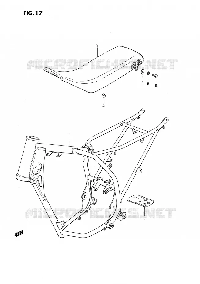 FRAME Suzuki MOTO 80 DS 1986  DS80G(E3)