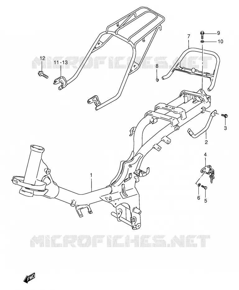 FRAME Suzuki SCOOTER 100 FB 1999  FB100X(E71)