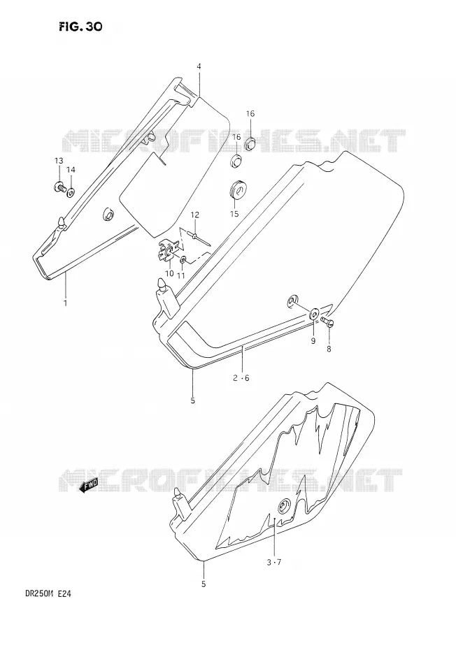 FRANE COVER Suzuki MOTO 250 DR 1991  DR250M(E24)