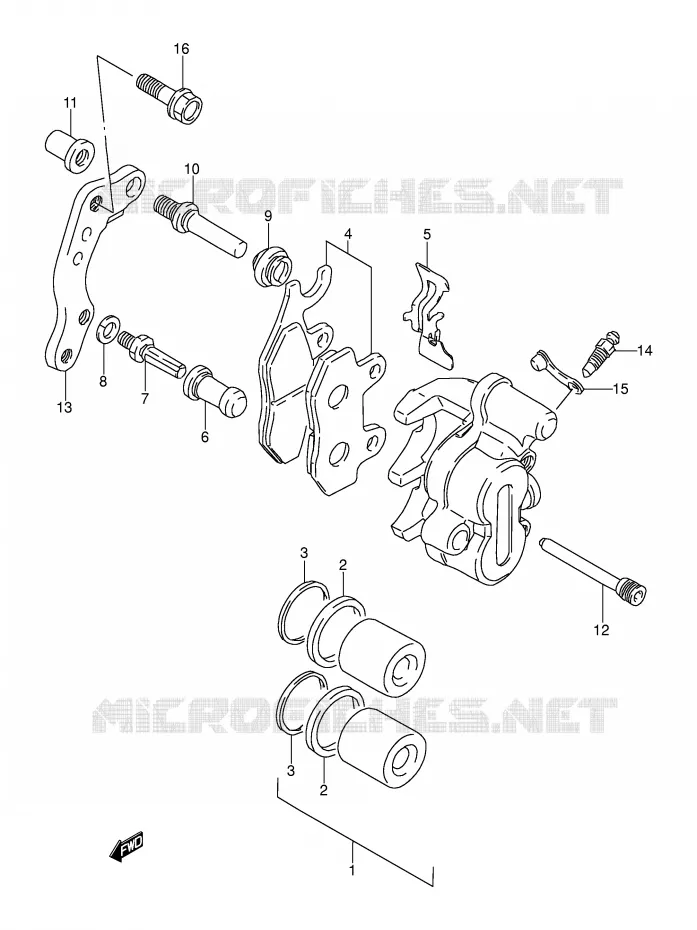 FRONT CALIPER Suzuki MOTO 250 DR 1992  DR250SN(E24)
