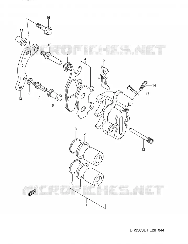 FRONT CALIPER Suzuki MOTO 350 DR 1992  DR350SN(E28)