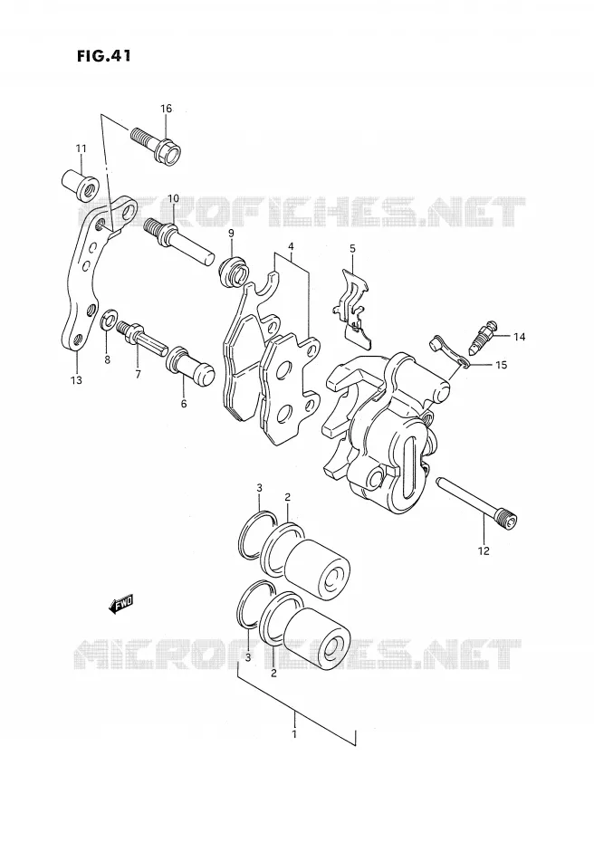 FRONT CALIPER Suzuki MOTO 350 DR 1993  DR350SP/SHP(E2)