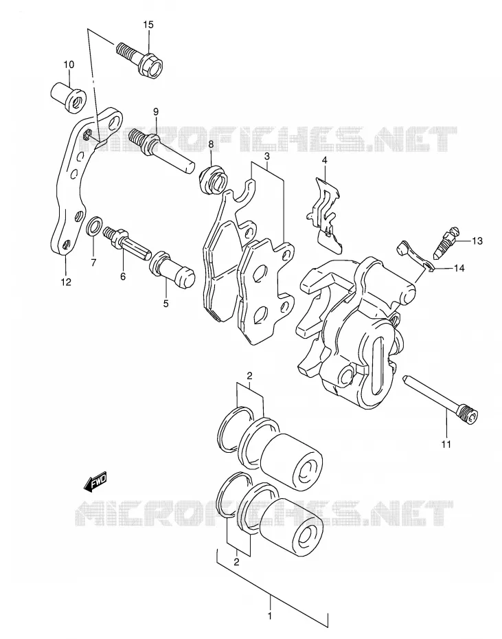 FRONT CALIPER Suzuki MOTO 350 DR 1994  DR350SER(E2)