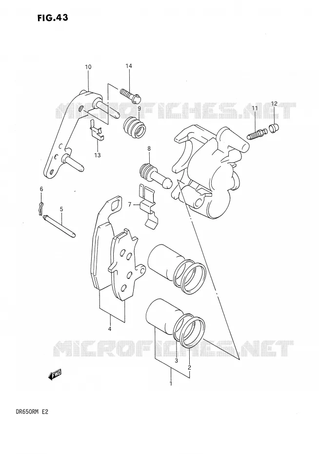 FRONT CALIPER Suzuki MOTO 650 DR 1991  DR650RM(E2)