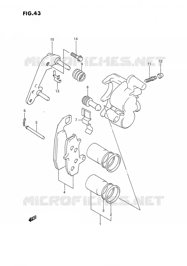 FRONT CALIPER Suzuki MOTO 650 DR 1994  DR650RUR(E4)