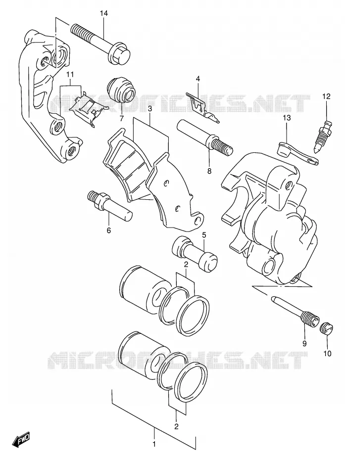 FRONT CALIPER Suzuki MOTO 650 DR 1997  DR650SEV(E4)