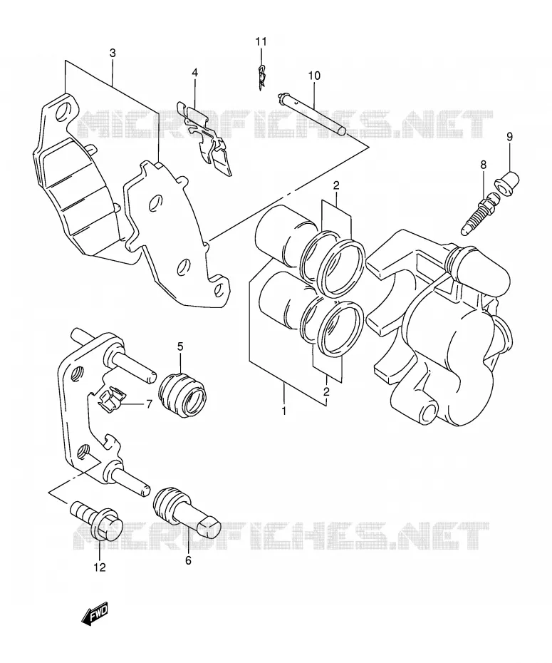 FRONT CALIPER Suzuki MOTO 800 DR 1997  DR800SUV