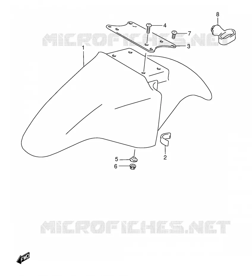 FRONT FENDER Suzuki MOTO 500 GS-E 2002  GS500K2(E2)