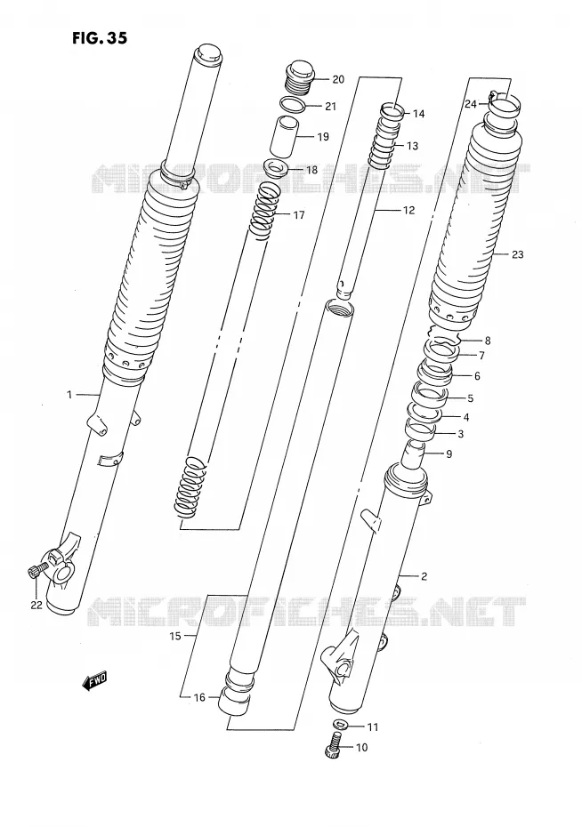 FRONT FORK Suzuki MOTO 650 DR 1994  DR650RR(E4)