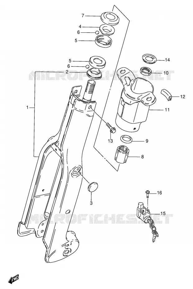 FRONT FORK Suzuki SCOOTER 100 FB 1995  FB100DS(E71)
