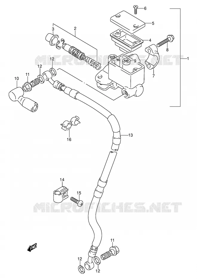 FRONT MASTER CYLINDER Suzuki MOTO 250 DR 1993  DR250SP(E24)