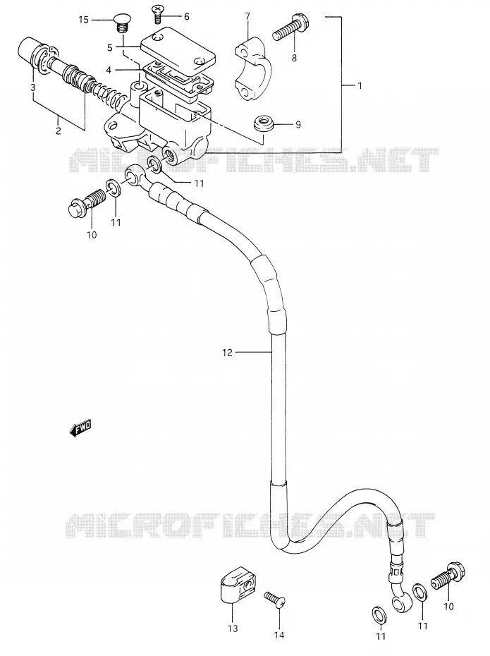FRONT MASTER CYLINDER Suzuki MOTO 350 DR 1992  DR350N(E28)