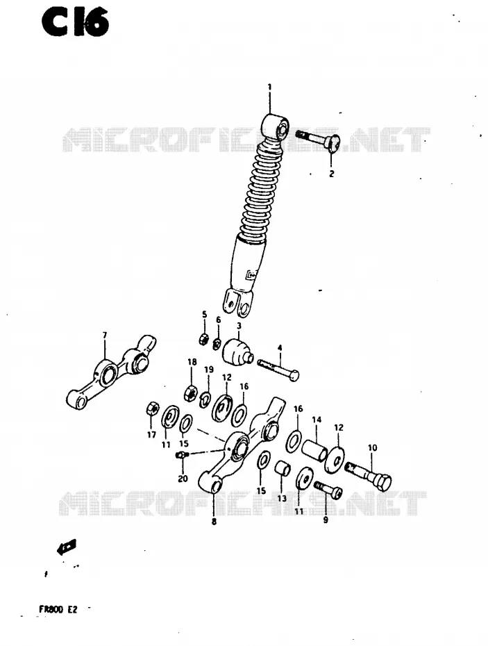 FRONT SHOCK ABSORBER Suzuki SCOOTER 80 FR 1983  FR80D