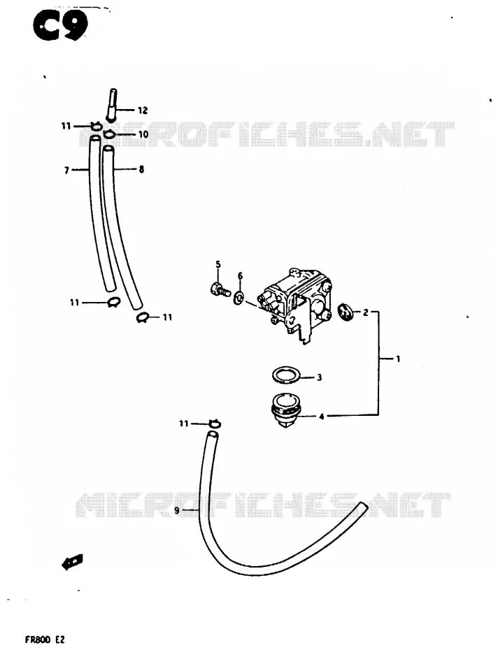 FUEL COCK Suzuki SCOOTER 80 FR 1983  FR80D