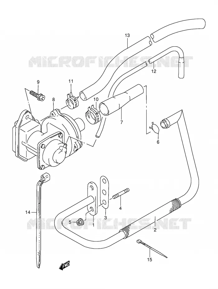 FUEL EVAP SYSTEM (E18) Suzuki MOTO 350 DR 1995  DR350SES(E2)