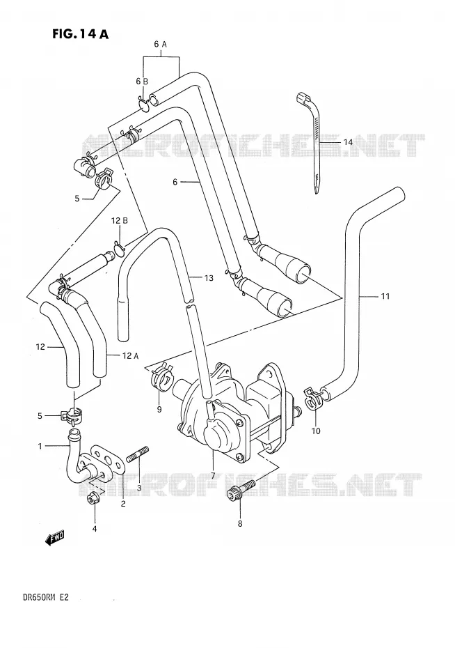 FUEL EVAP SYSTEM (E18) Suzuki MOTO 650 DR 1990  DR650RUL(E2)