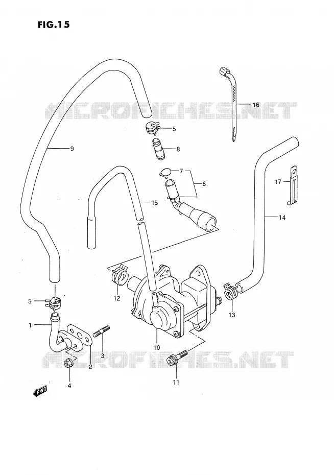 FUEL EVAP SYSTEM (E18) Suzuki MOTO 650 DR 1994  DR650R(E4)