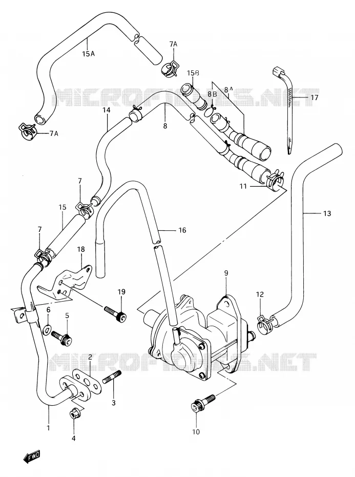 FUEL EVAP SYSTEM (E18,E39) Suzuki MOTO 650 DR 1991  DR650RSM(E2)