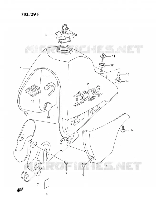 FUEL TANK (DR350SHR) Suzuki MOTO 350 DR 1990  DR350SL(E2)