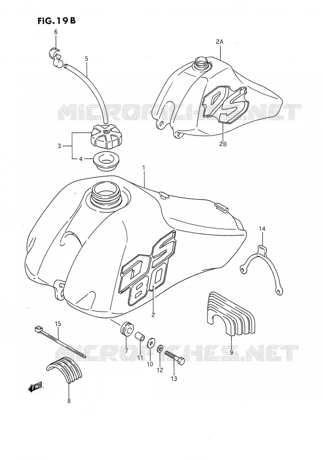 FUEL TANK (MODEL L/M) Suzuki MOTO 80 DS 1992  DS80N(E3)