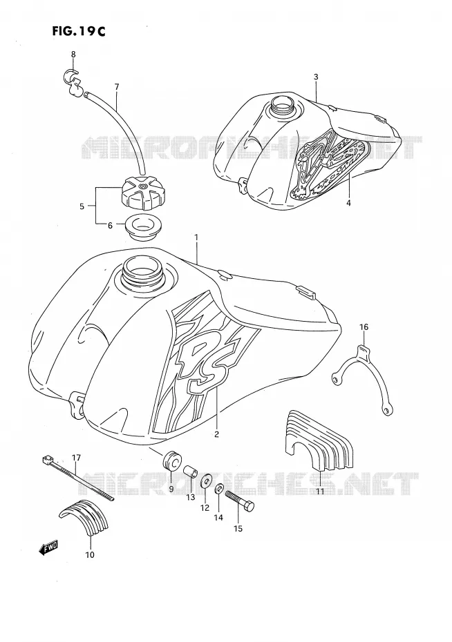 FUEL TANK (MODEL N/P) Suzuki MOTO 80 DS 1988  DS80J(E3)