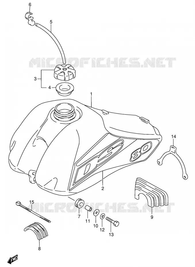 FUEL TANK (MODEL Y) Suzuki MOTO 80 DS 2000  DS80Y(E3/E28)