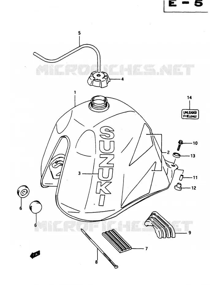 FUEL TANK Suzuki MOTO 650 DR 1990  DR650RUL(L)