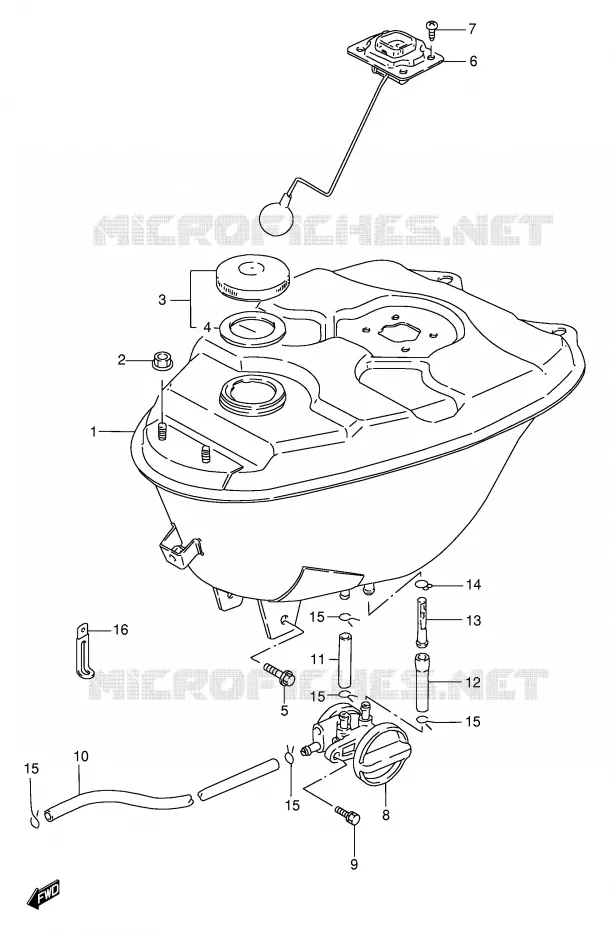 FUEL TANK Suzuki SCOOTER 100 FB 1997  FB100DV(E71)