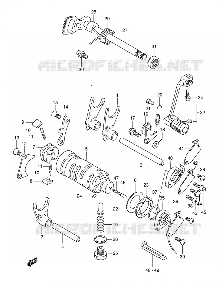 GEAR SHIFTING ASSY Suzuki MOTO 125 DR 2000  DR125SEUY(E4)