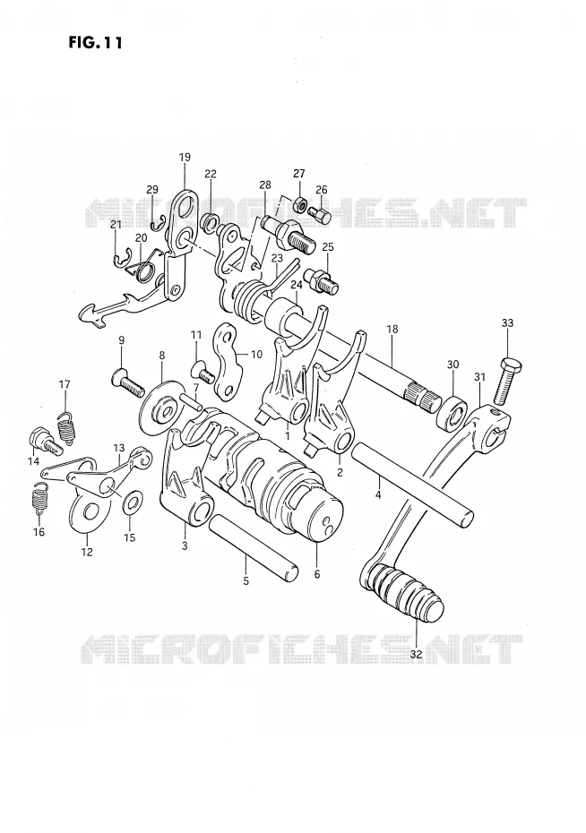 GEAR SHIFTING ASSY Suzuki MOTO 80 DS 1992  DS80N(E3)