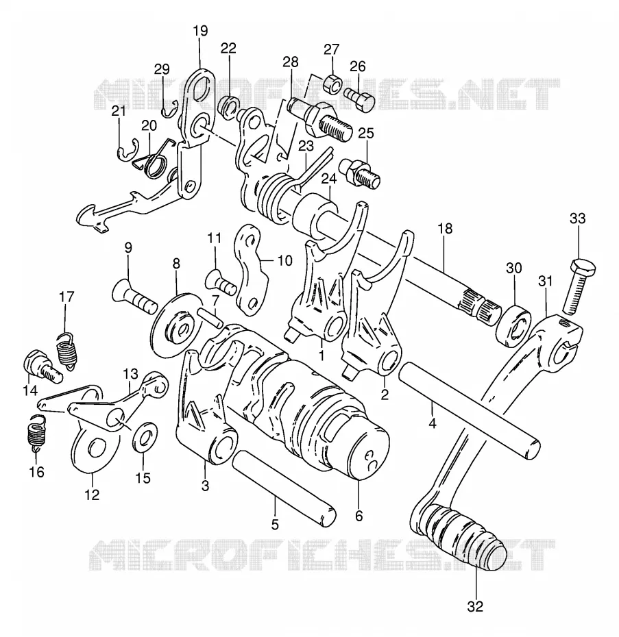 GEAR SHIFTING ASSY Suzuki MOTO 80 DS 1999  DS80X(E24)