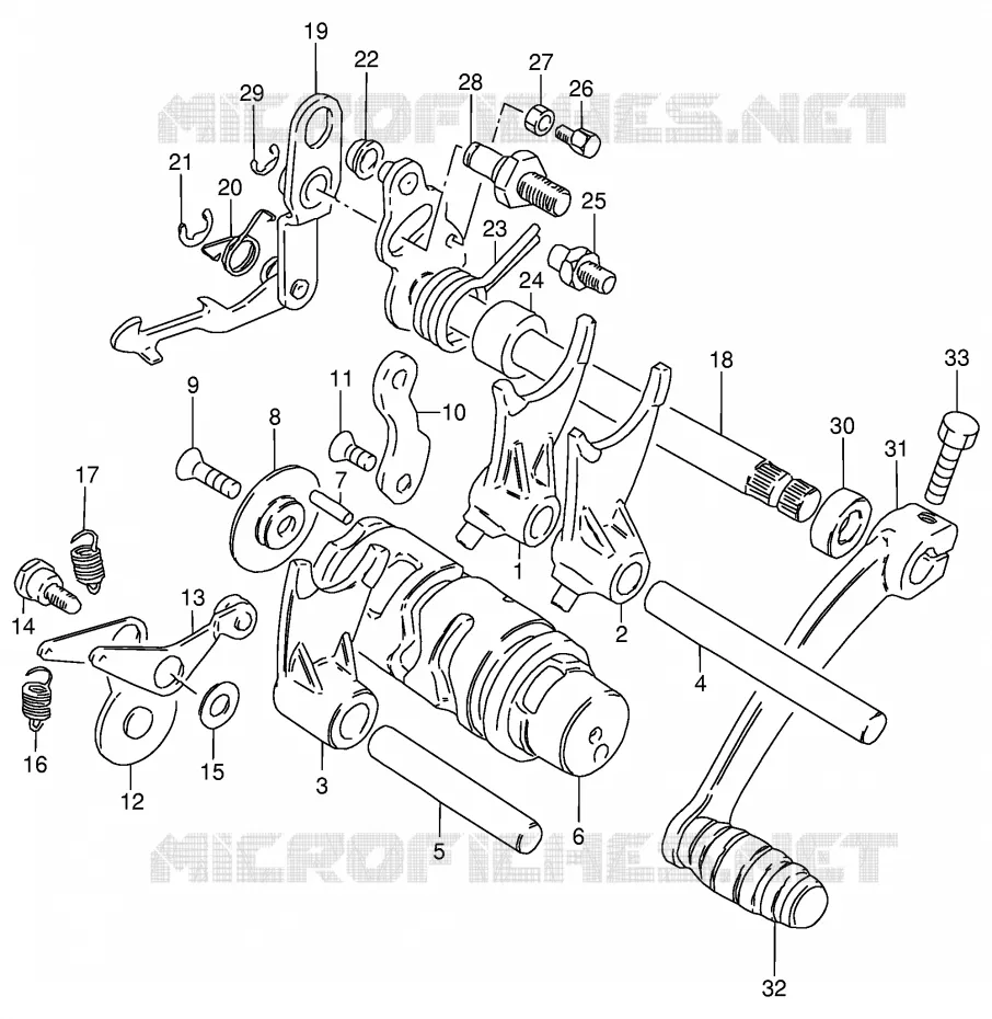 GEAR SHIFTING ASSY Suzuki MOTO 80 DS 2000  DS80Y(E3/E28)