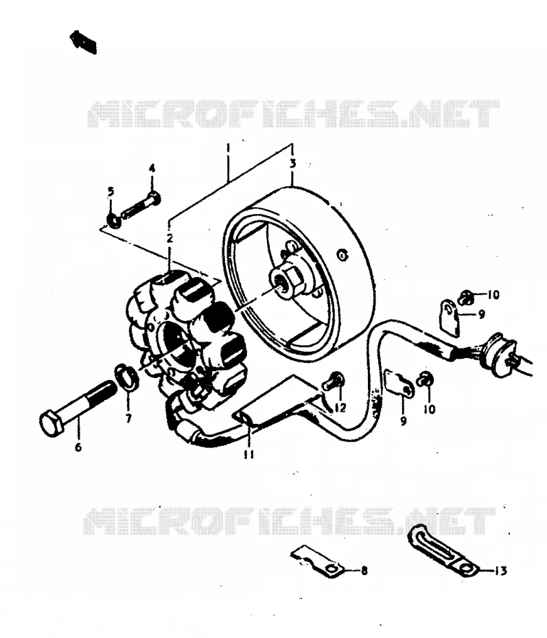GENERATOR Suzuki MOTO 400 GS 1978  GS400C(C/N)