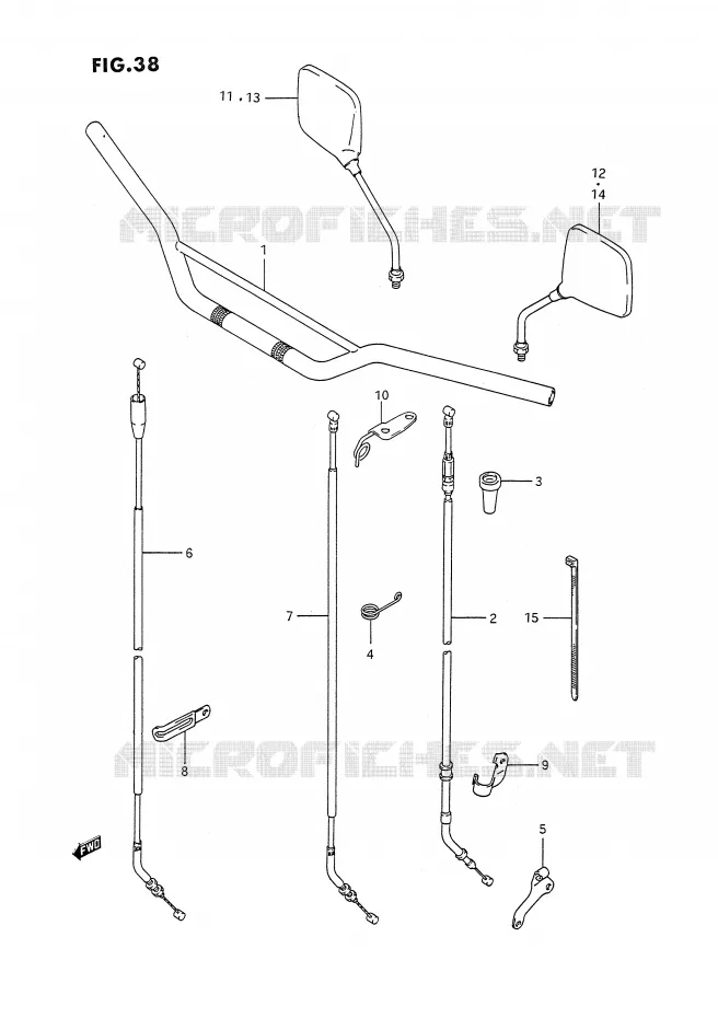 HANDLEBAR (DR350SL/SM,DR350SN/SP/SR E24) Suzuki MOTO 350 DR 1993  DR350SP(E2)