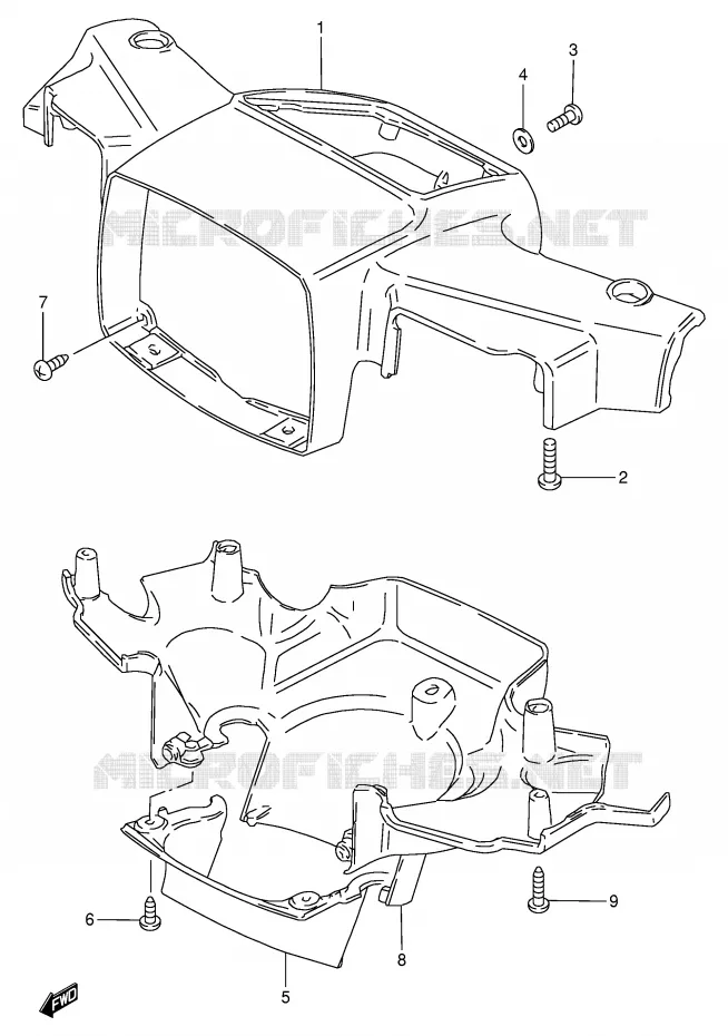 HANDLEBAR FAIRING Suzuki SCOOTER 80 FB 1989  FB80K(E1)