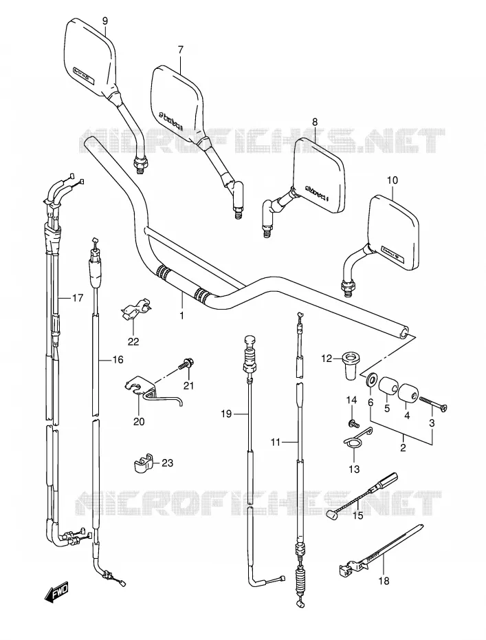 HANDLEBAR (MODEL M/N/P/R) Suzuki MOTO 800 DR 1992  DR800SUN(E4)