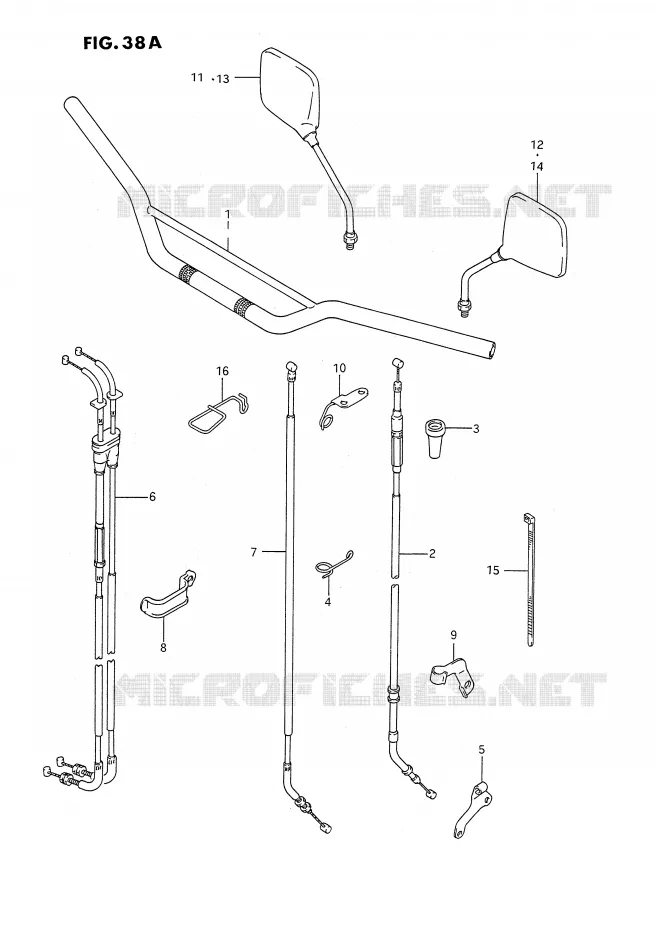 HANDLEBAR (SEE NOTE) Suzuki MOTO 350 DR 1994  DR350SR/SHR(E2)