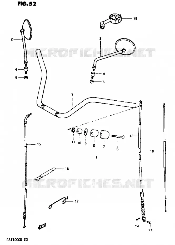 HANDLEBAR Suzuki MOTO 1100 GS-G 1983  GS1100GD(Z/D)