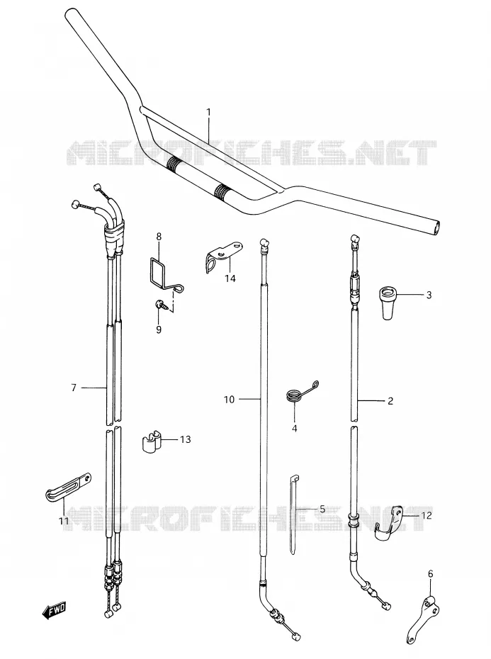 HANDLEBAR Suzuki MOTO 350 DR 1991  DR350M(E28)
